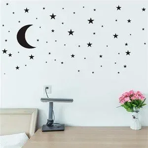 Accents | Moon And Stars Wall Decal Vinyl Sticker Removable Children ...